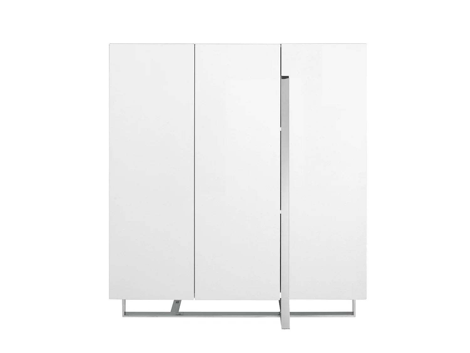 Credenza alta in legno bianco e acciaio cromato 3053 ANGEL CERDA