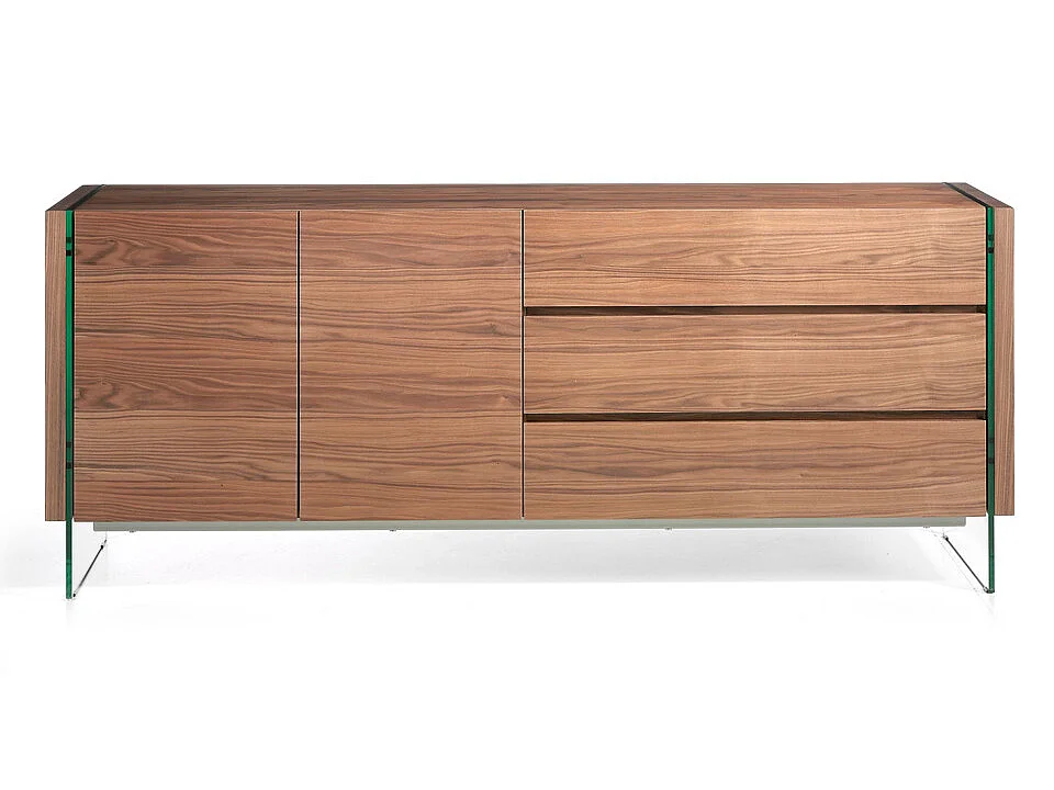 Sideboard aus Nussbaum und Glas  3086 ANGEL CERDA