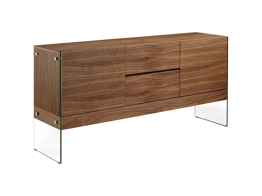 Buffet en bois de noyer et verre trempé 3062 ANGEL CERDA