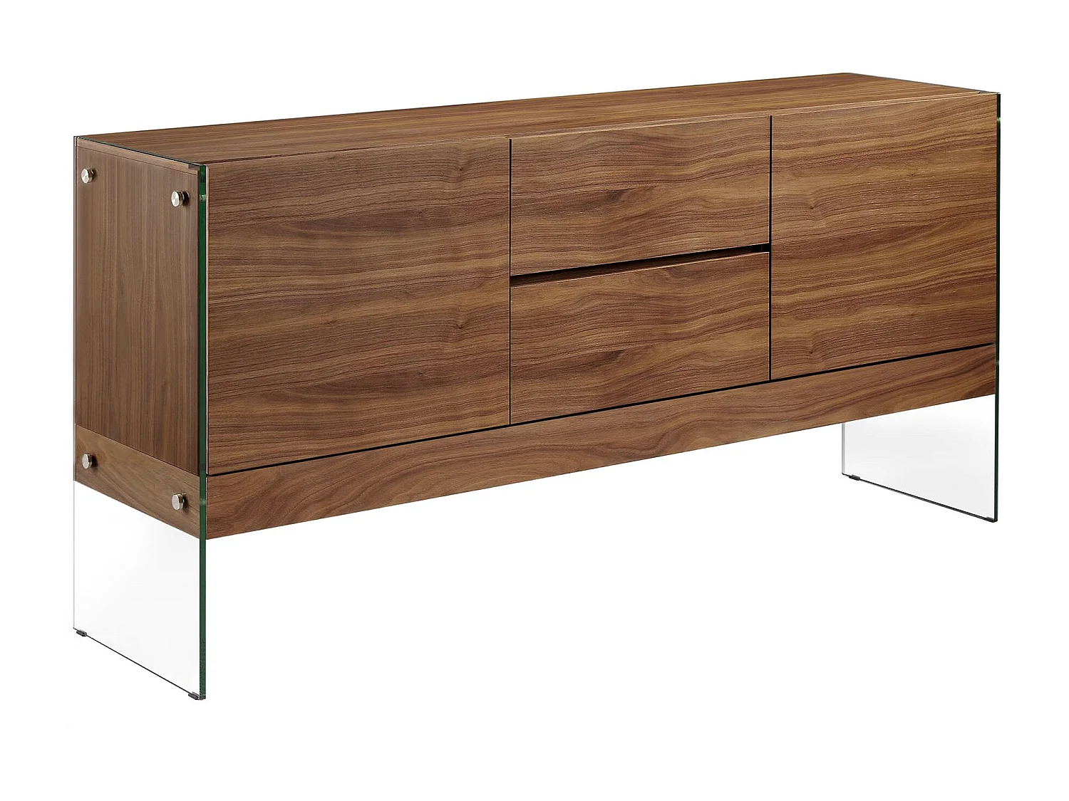 Sideboard Nussbaum und gehärtetes Glas 3062 ANGEL CERDA