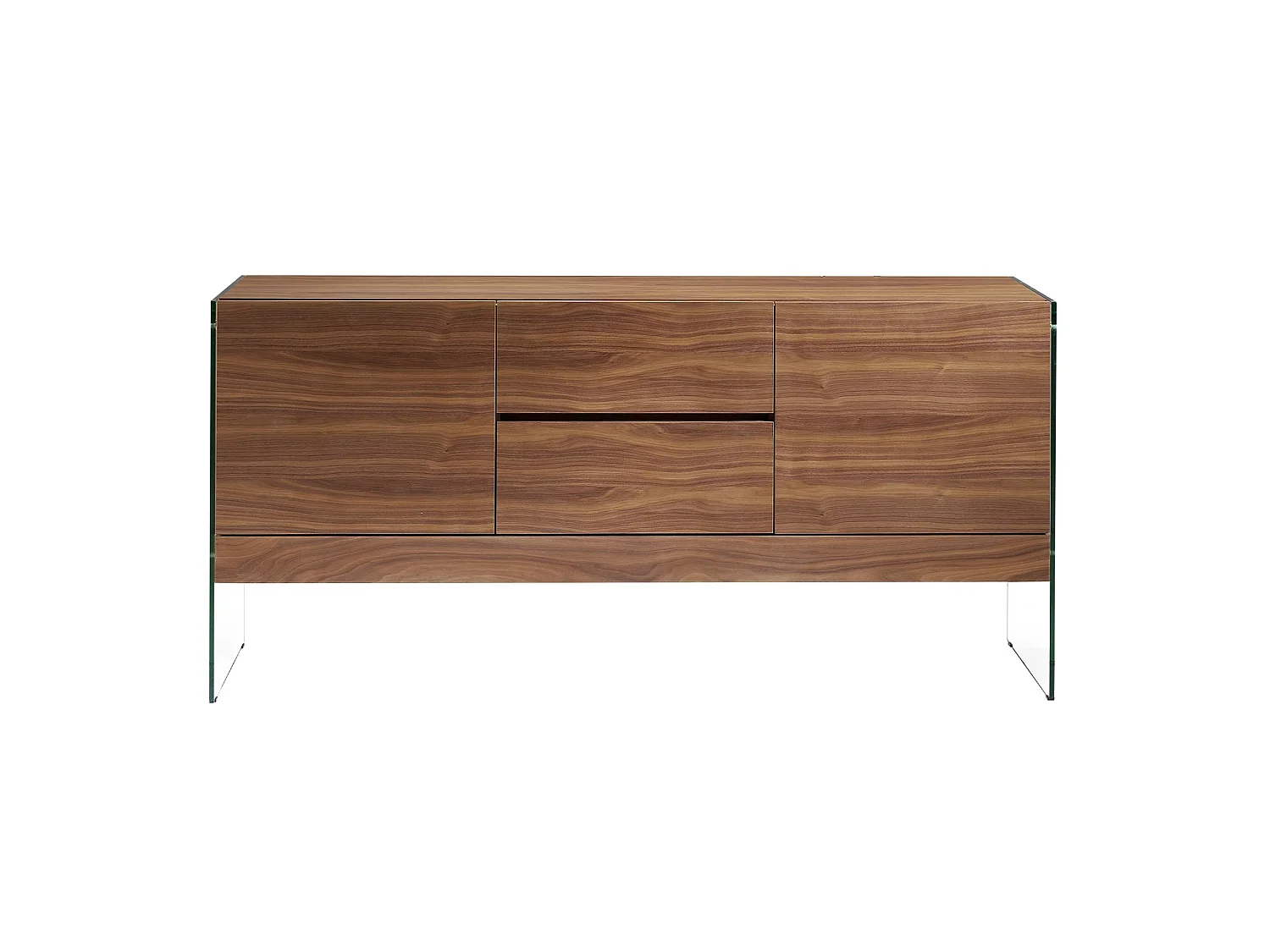 Dressoir notenhout en gehard glas 3062 ANGEL CERDA