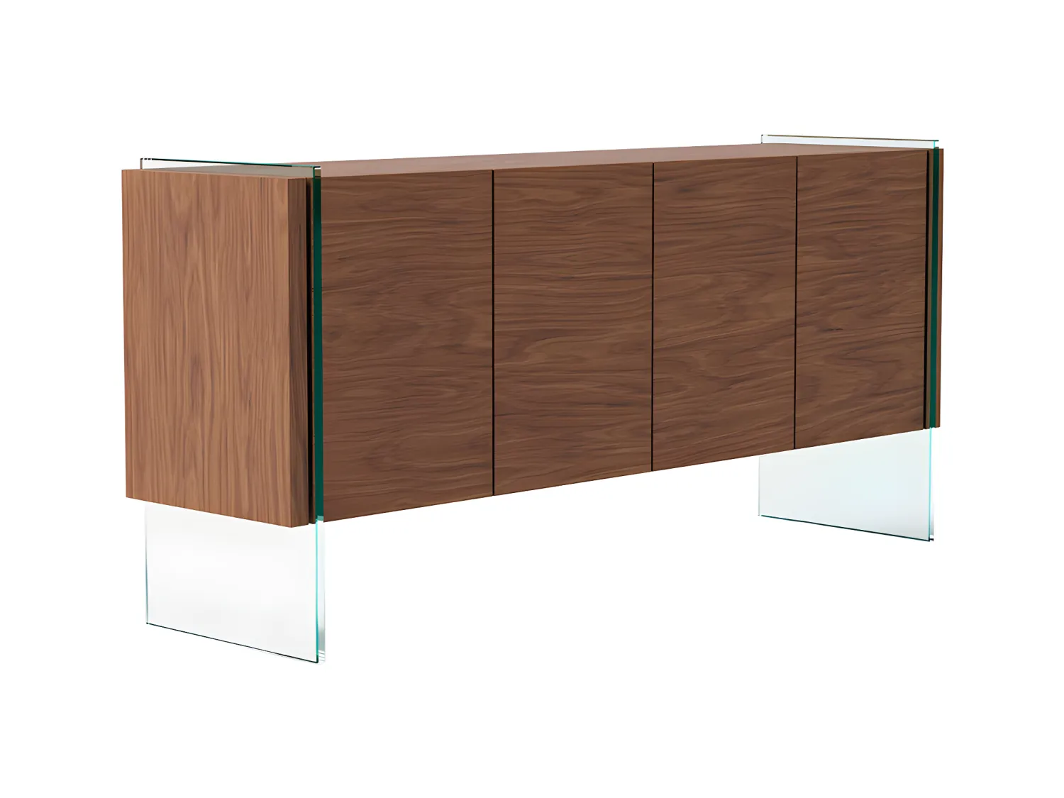 Buffet en bois de noyer et verre trempé 3057 ANGEL CERDA
