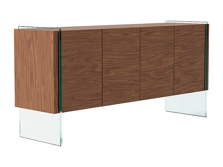 Buffet en noyer et verre trempé 3057 ANGEL CERDA