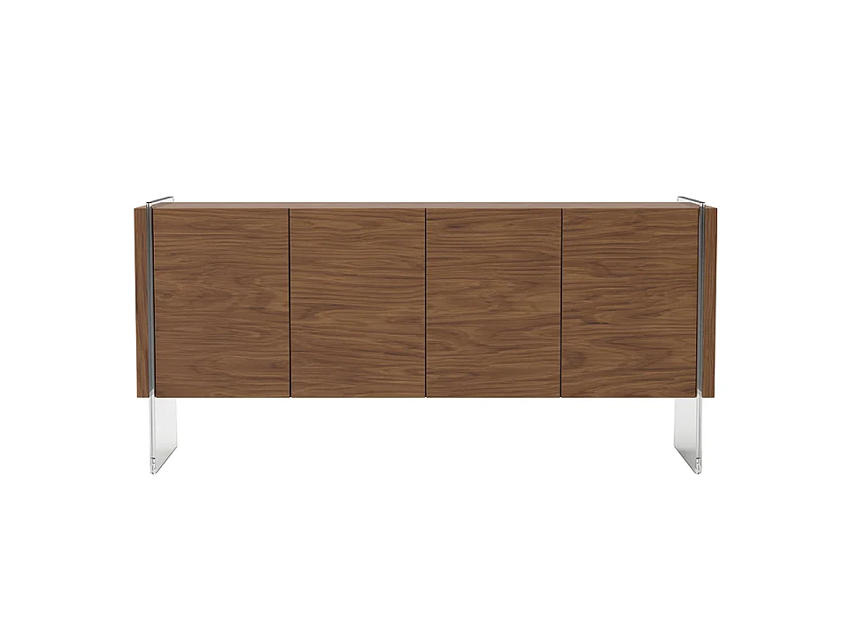 Credenza in noce e vetro temperato 3057 ANGEL CERDA