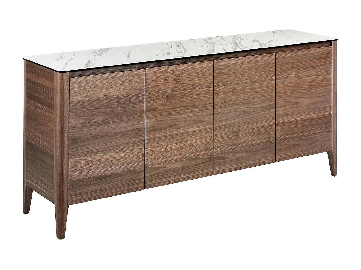 Buffet en noyer avec plateau en verre imitation marbre 3080 ANGEL CERDA