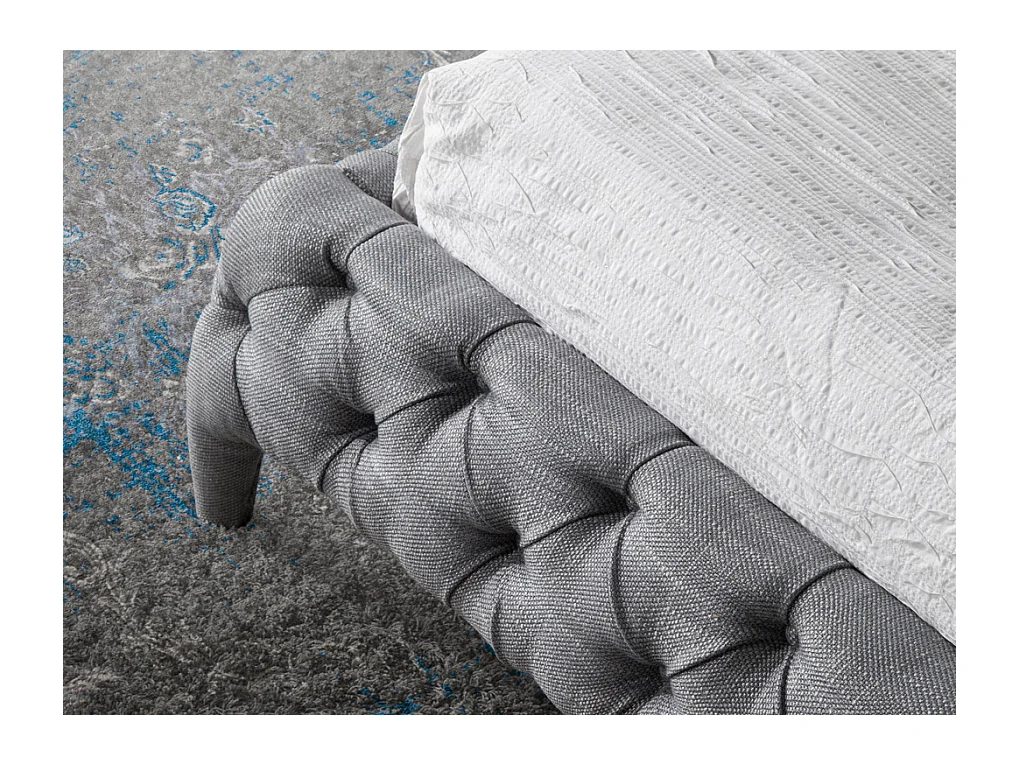 Polsterbett gepolstertem grauem Stoff  7029 ANGEL CERDA