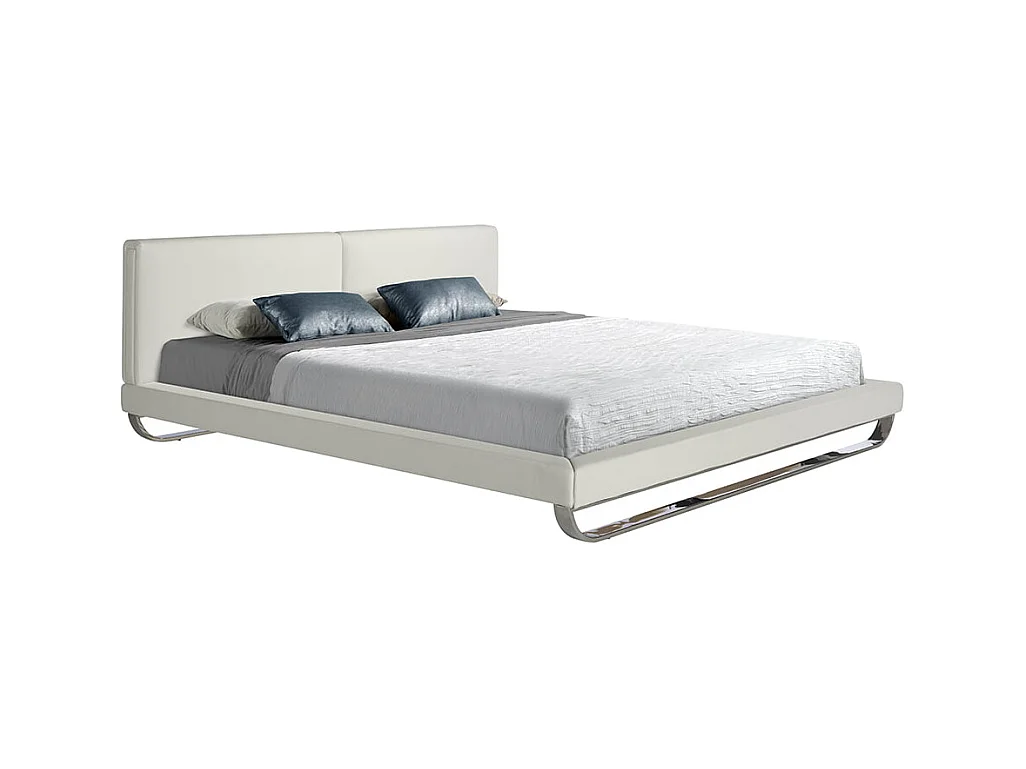 Kunstlederen bed wit