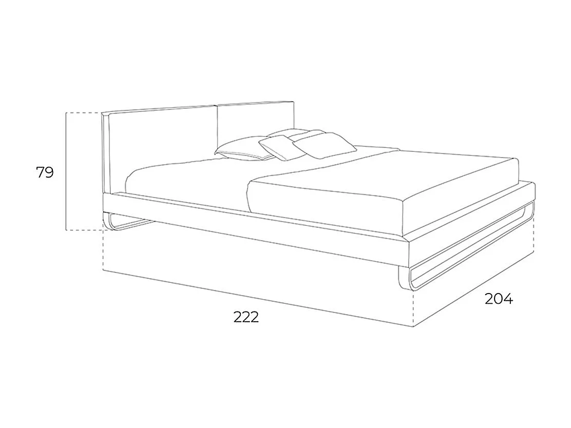 Lit en simili-cuir blanc