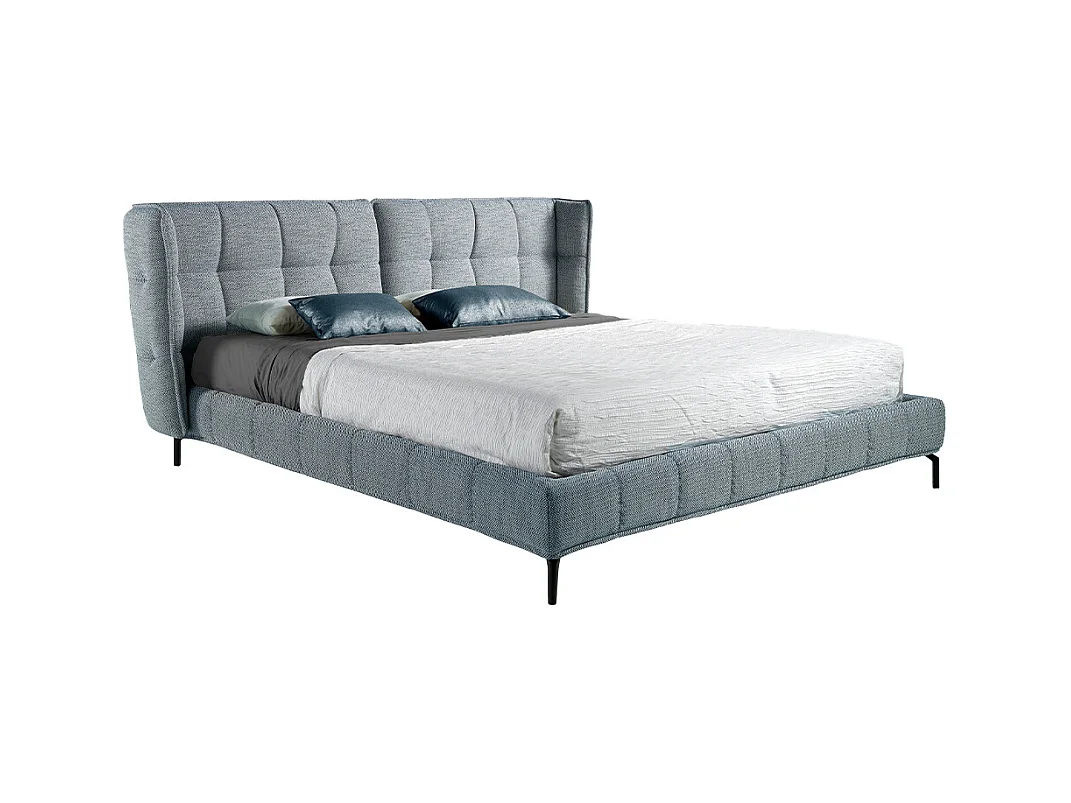 Lit matelassé en tissu bleu et blanc 7030 ANGEL CERDA