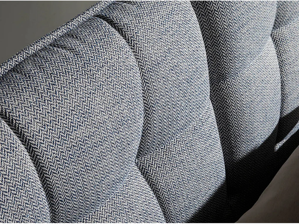 Lit matelassé en tissu bleu et blanc 7030 ANGEL CERDA