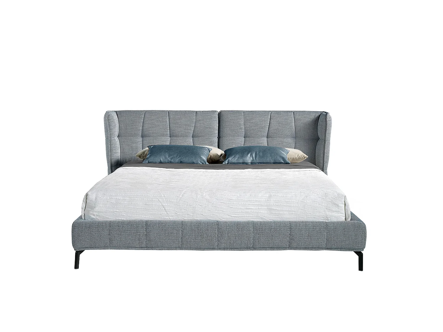 Blauw en wit doorgestikt bed 7030 ANGEL CERDA