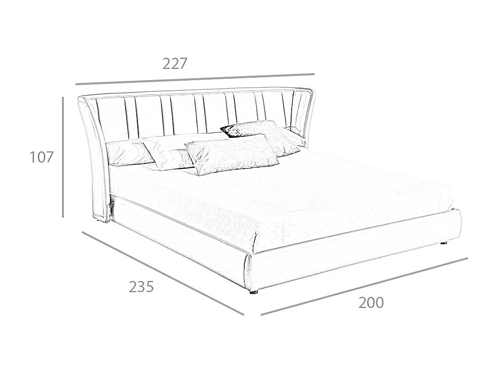 Kunstleer gestoffeerd bed 7067 ANGEL CERDA