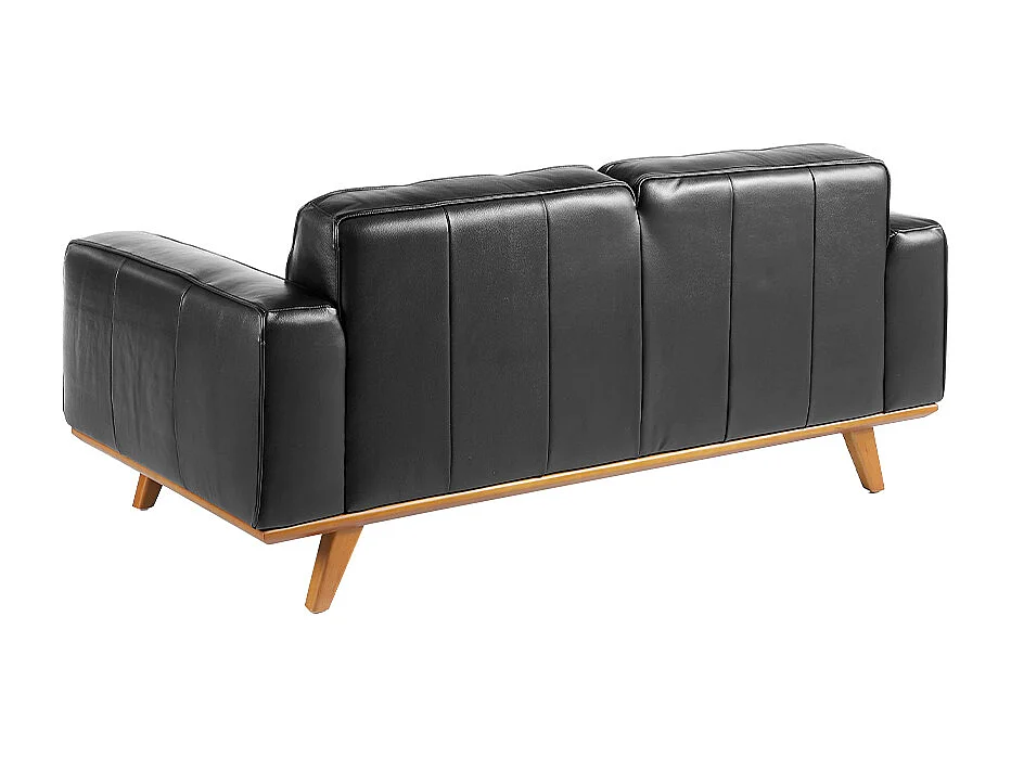 Sofá 2 plazas tapizado piel vacuno negro  6030 ANGEL CERDA