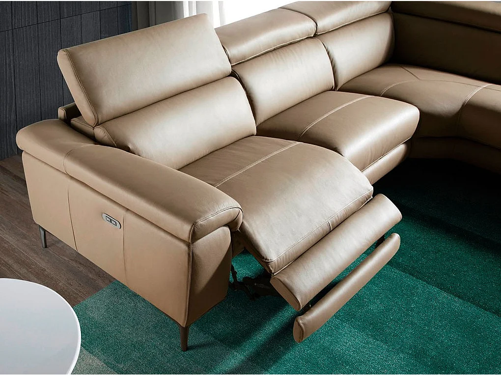 Canapé d'angle en cuir avec relax 6043 ANGEL CERDA