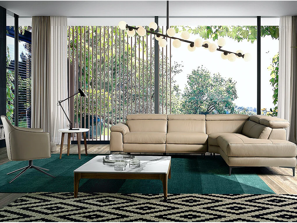 Relax chaise longue bank rechts in nertsleer 6043 ANGEL CERDA