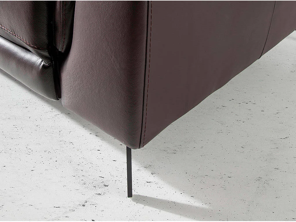 Canapé relax 3 places en cuir marron chocolat 6051 ANGEL CERDA