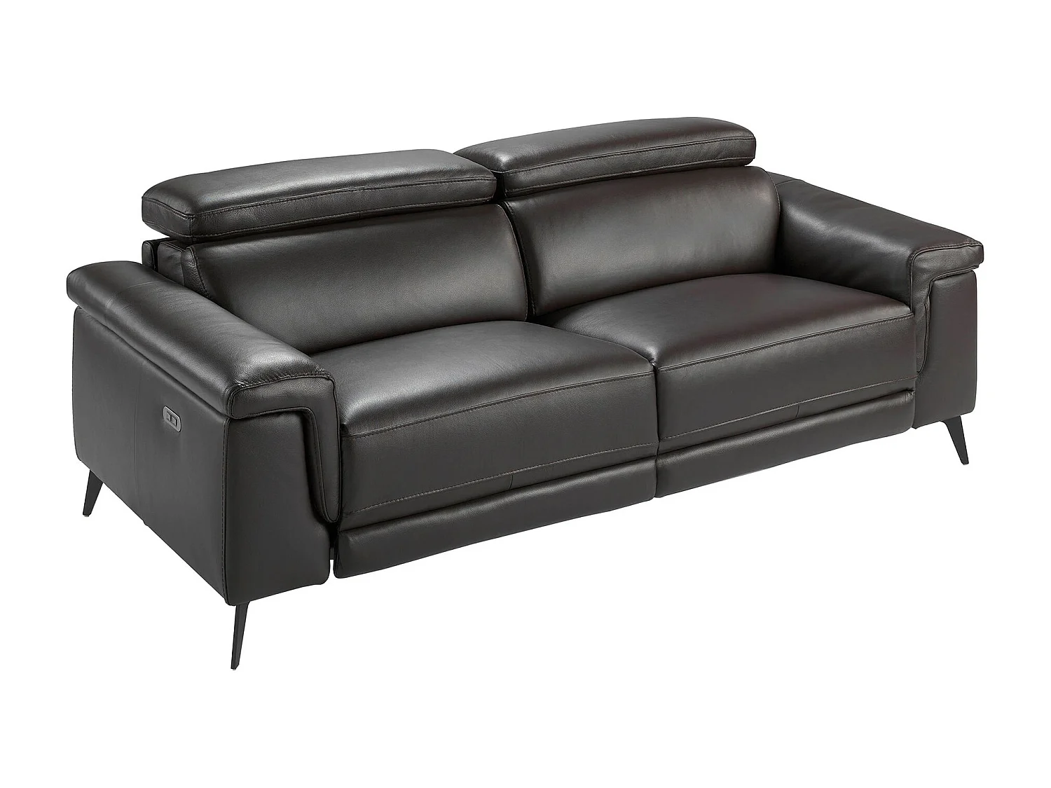 Canapé relax 3 places en cuir marron chocolat 6051 ANGEL CERDA