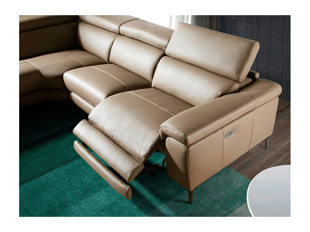 Canapé d'angle en cuir avec relax 6042 ANGEL CERDA