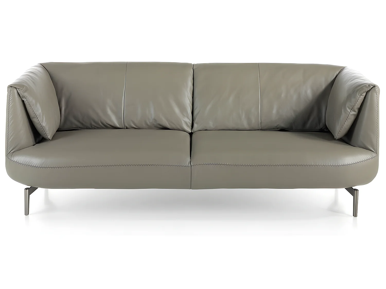 Canapé 3 places en cuir gris 6037 ANGEL CERDA