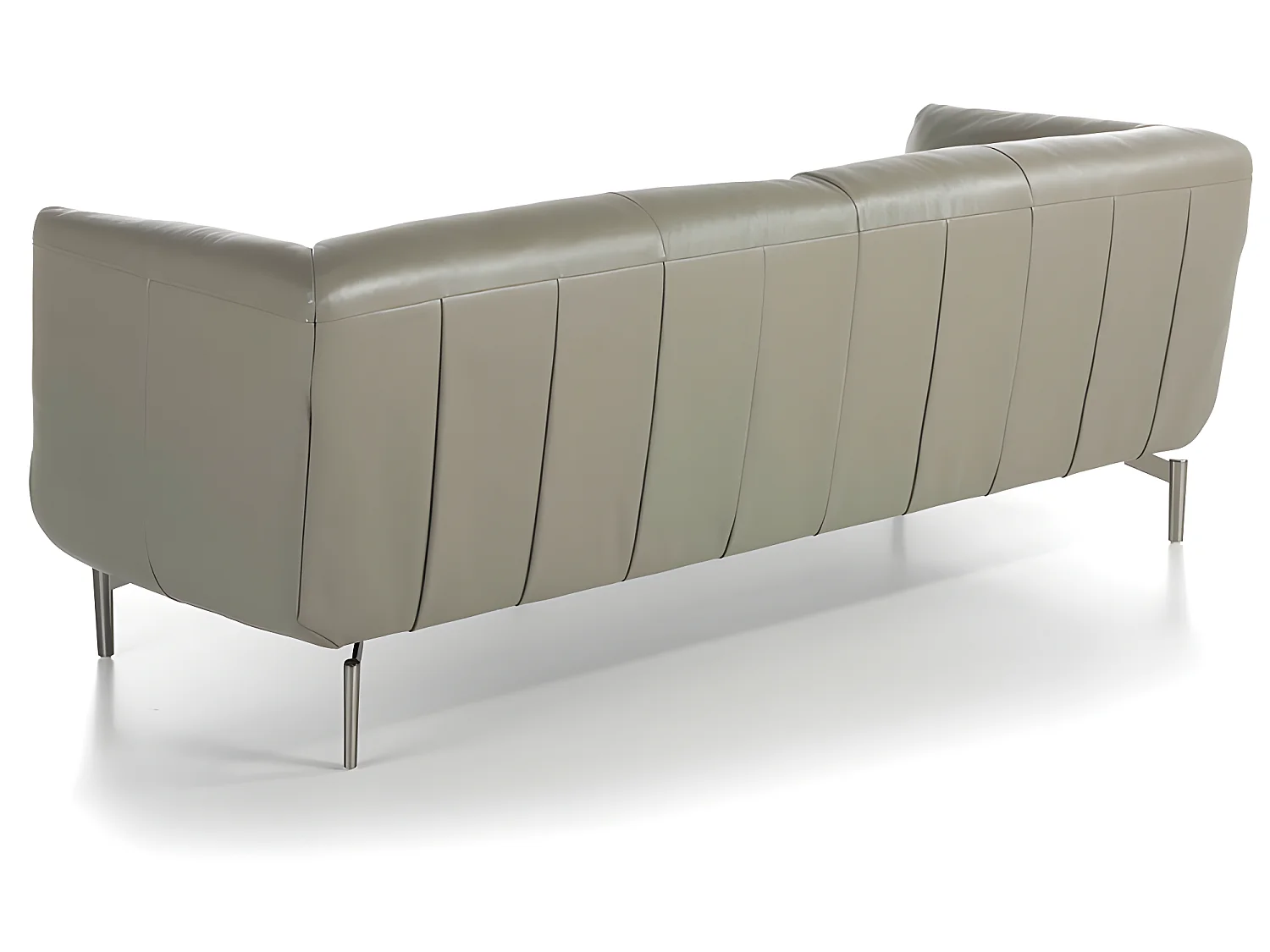 Canapé 3 places en cuir gris 6037 ANGEL CERDA