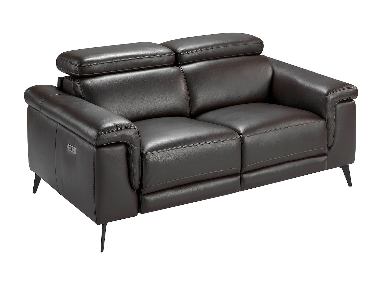 Canapé relax 2 places en cuir marron chocolat 6050 ANGEL CERDA