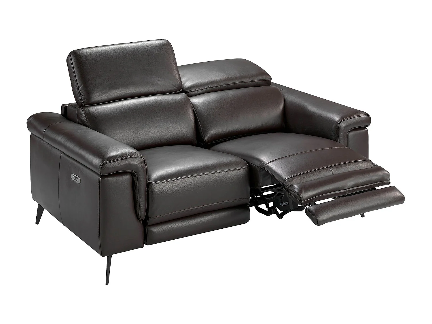 Canapé relax 2 places en cuir marron chocolat 6050 ANGEL CERDA