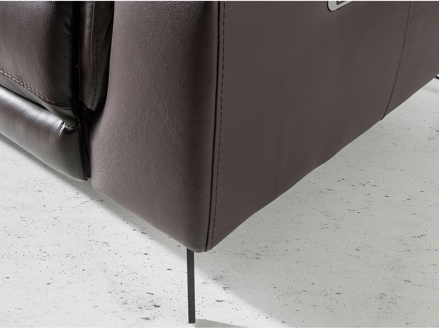 Divano relax a 2 posti in pelle marrone cioccolato 6050 ANGEL CERDA