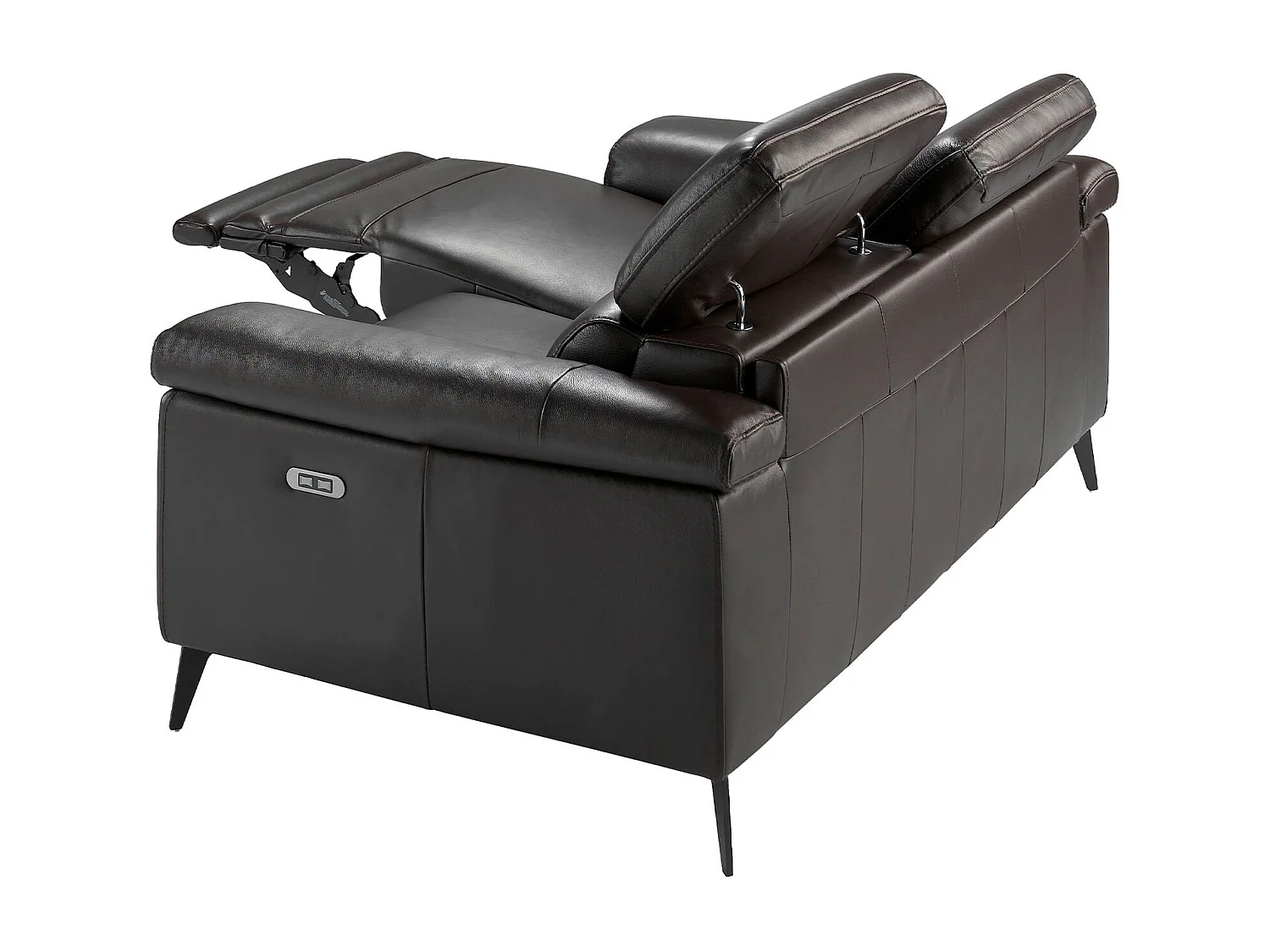 Divano relax a 2 posti in pelle marrone cioccolato 6050 ANGEL CERDA