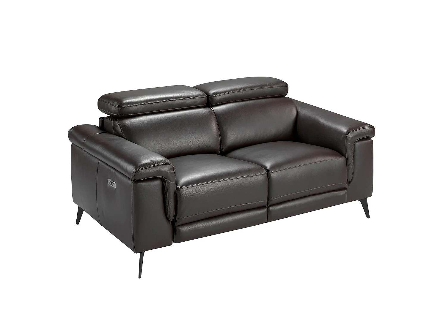 Canapé relax 2 places en cuir marron chocolat 6050 ANGEL CERDA