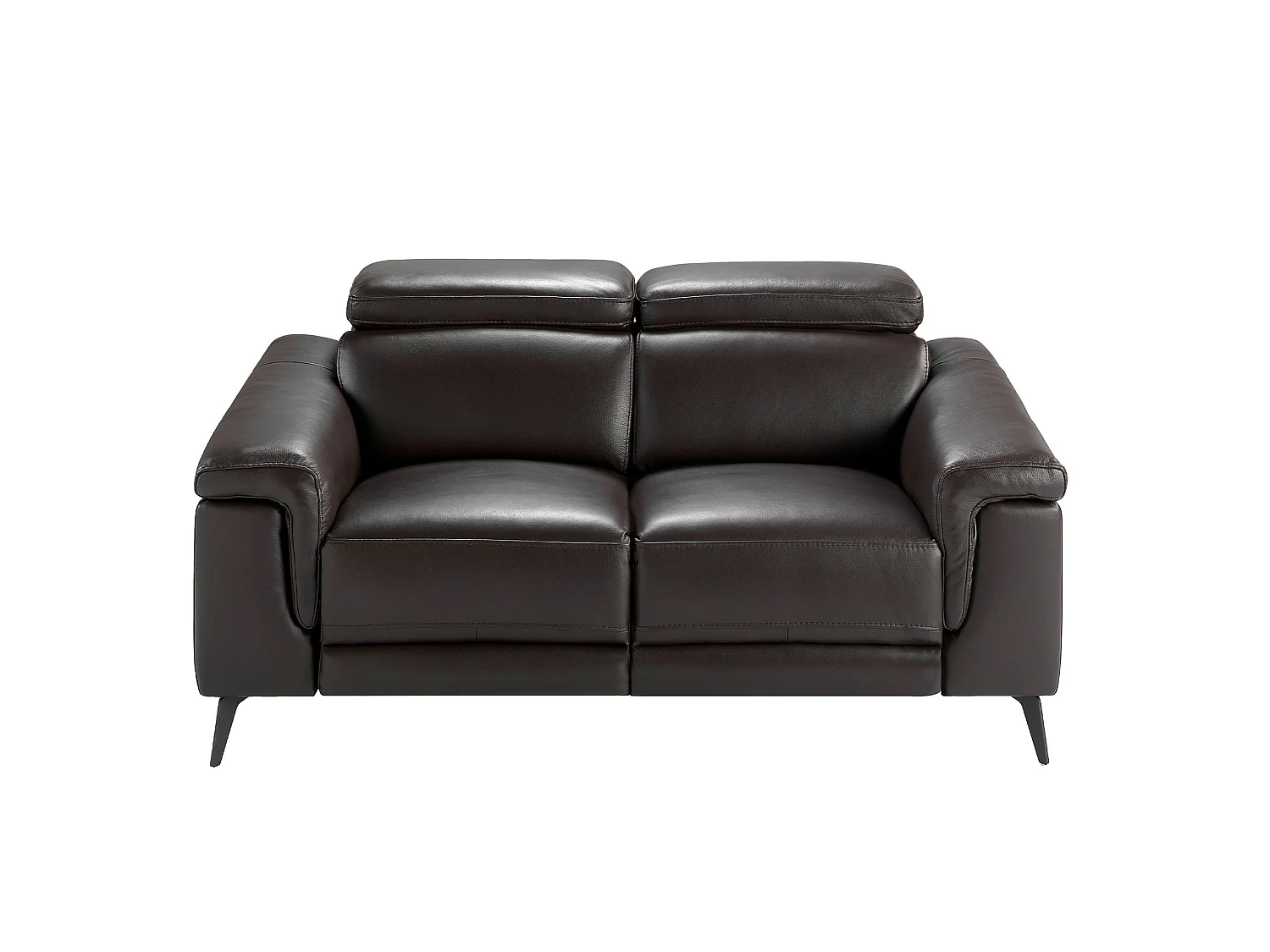 Canapé relax 2 places en cuir marron chocolat 6050 ANGEL CERDA