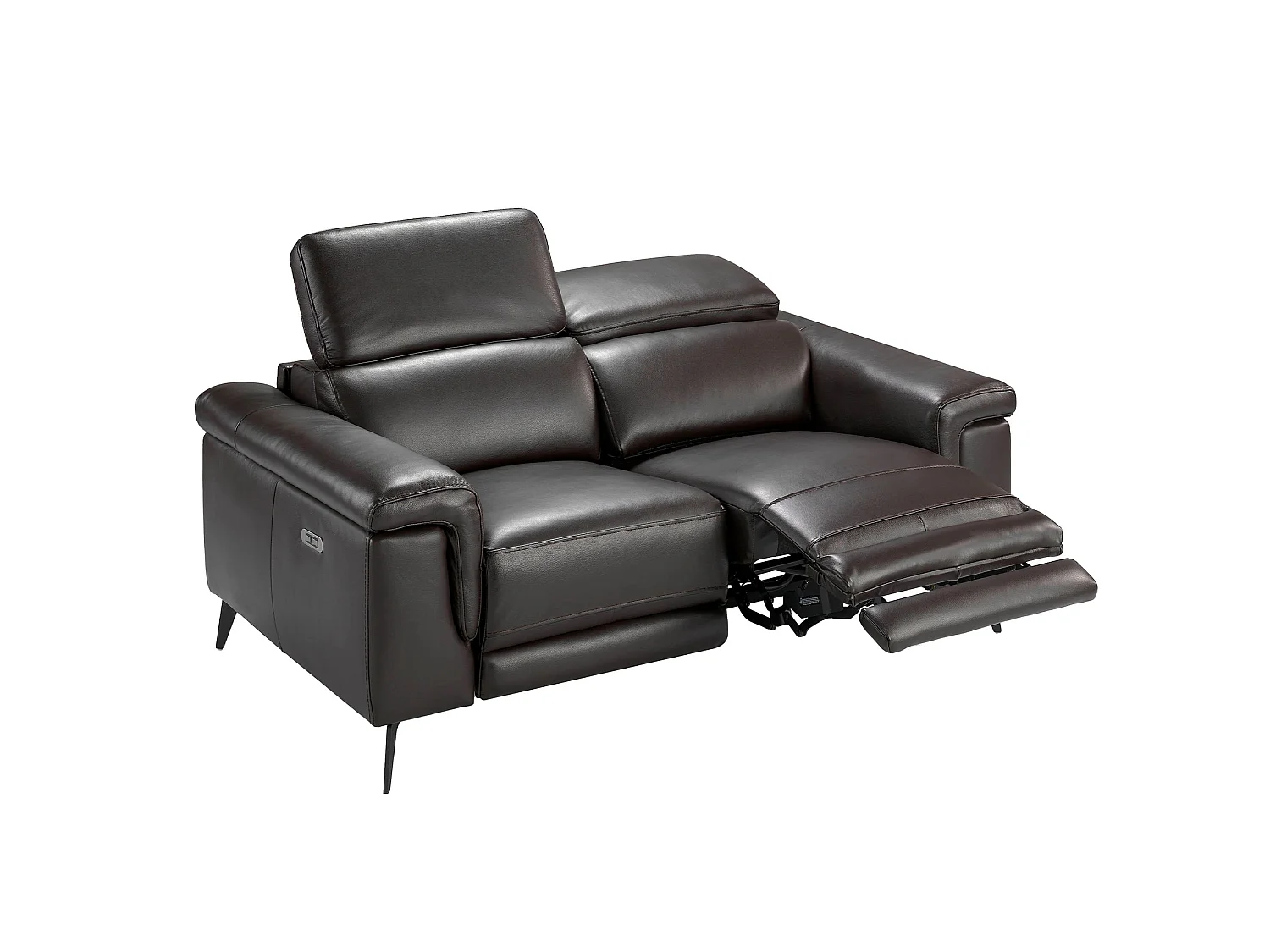 Canapé relax 2 places en cuir marron chocolat 6050 ANGEL CERDA