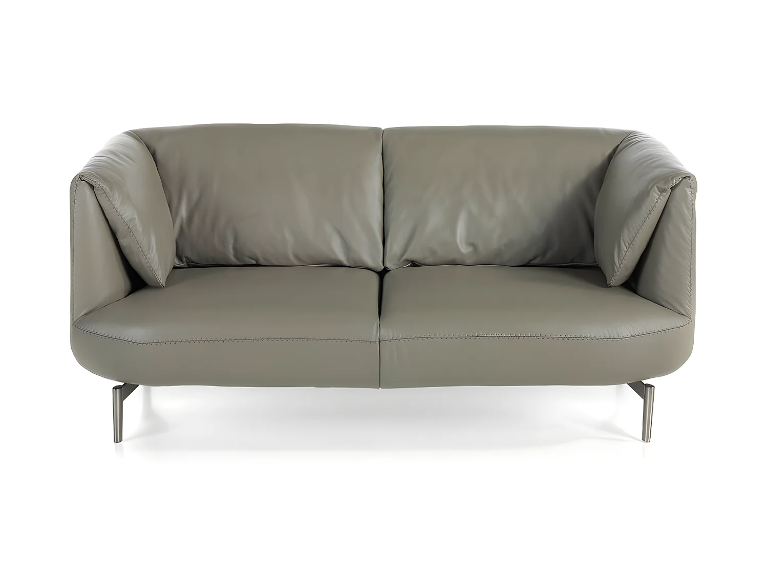 Canapé 2 places en cuir gris 6036 ANGEL CERDA