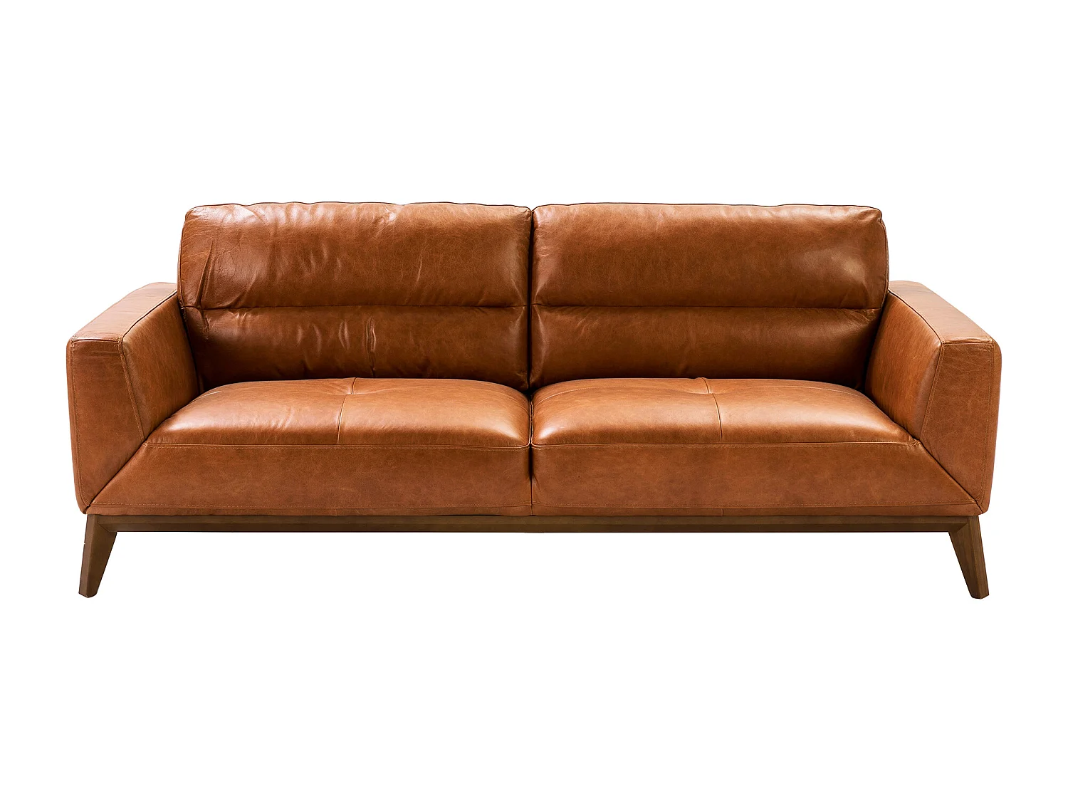 Canapé 3 places en cuir marron 6047 ANGEL CERDA