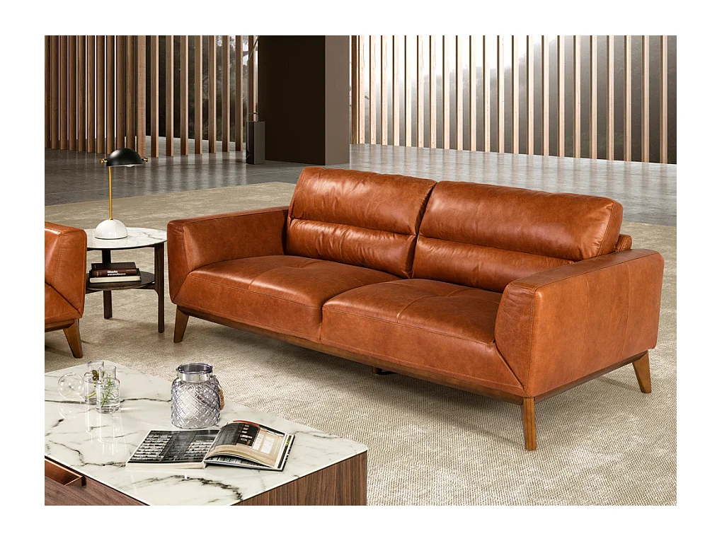 3-Sitzer-Sofa aus Büffel-Rindsleder 6047 ANGEL CERDA