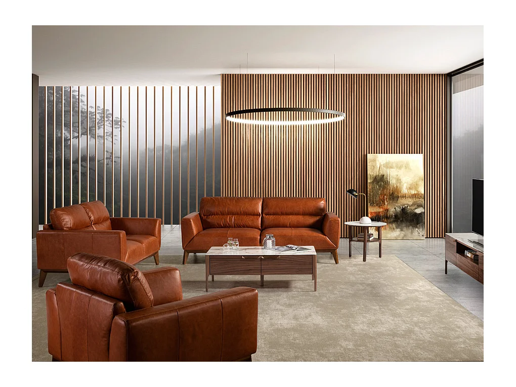 3-Sitzer-Sofa aus Büffel-Rindsleder 6047 ANGEL CERDA