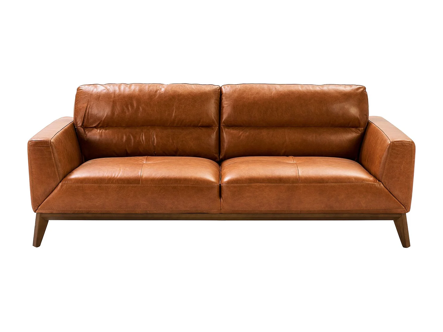 Divano a 3 posti in pelle marrone 6047 ANGEL CERDA
