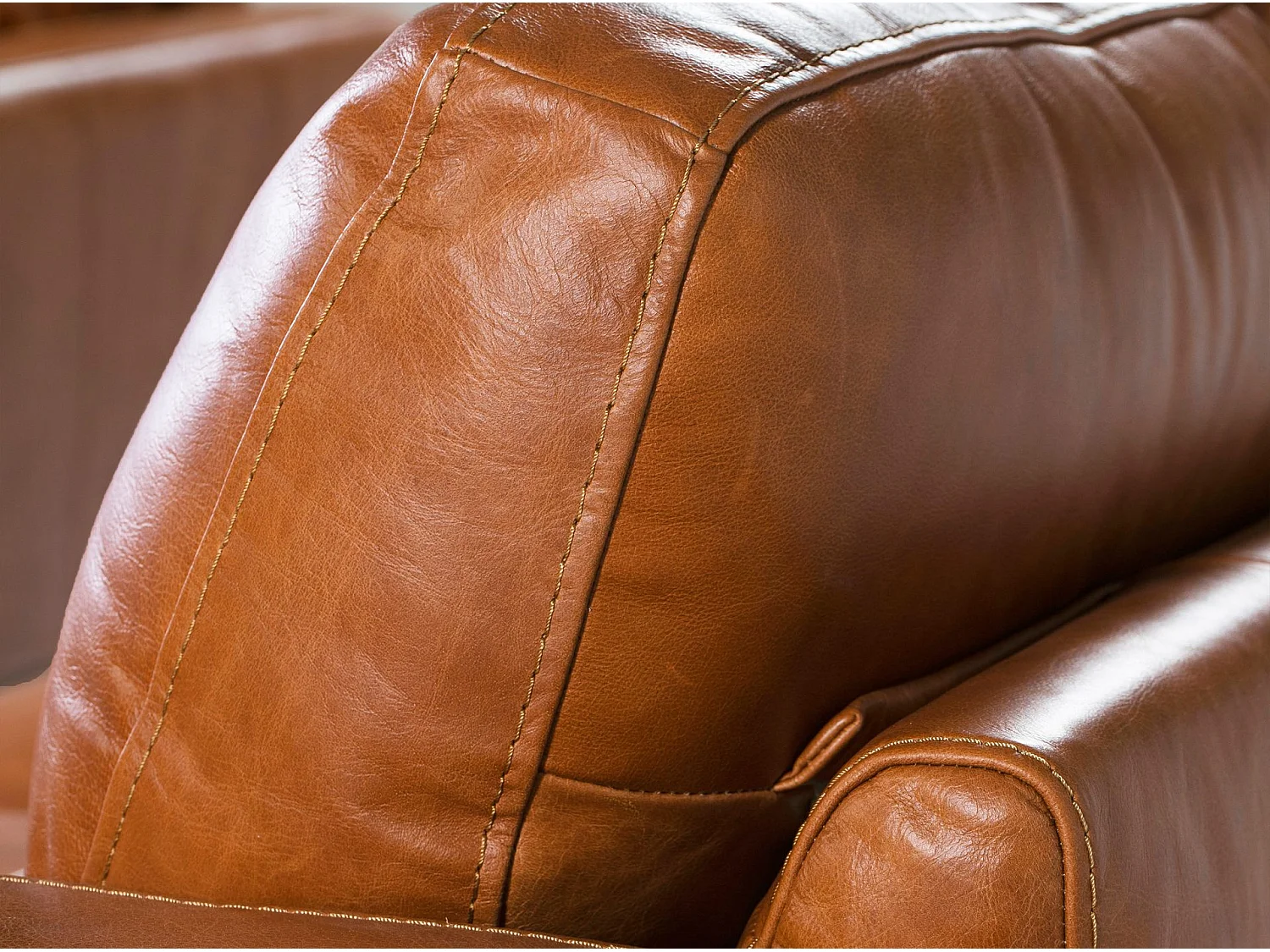 Divano a 3 posti in pelle marrone 6047 ANGEL CERDA