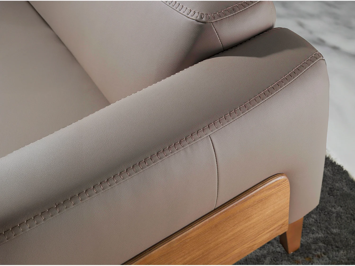 Canapé 3 places et bois de noyer 6029 ANGEL CERDA