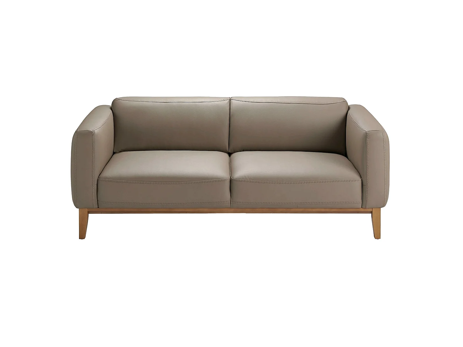 Canapé 3 places en cuir beige ANGEL