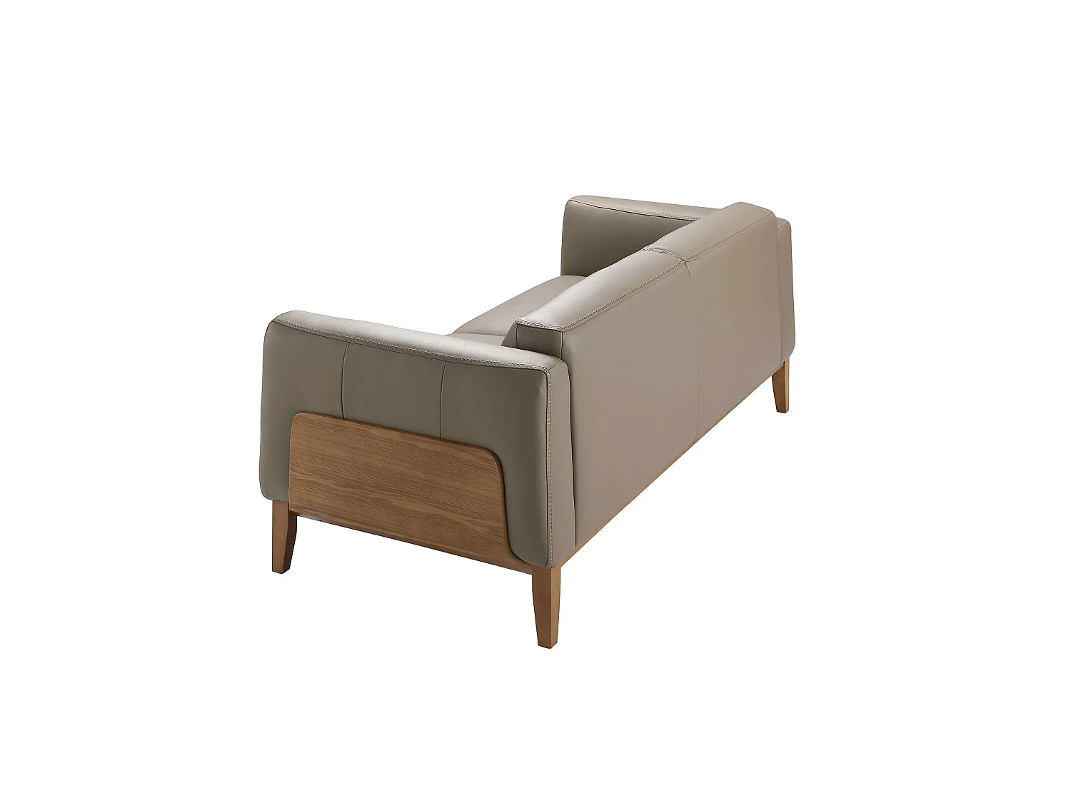 Canapé 3 places en cuir beige ANGEL