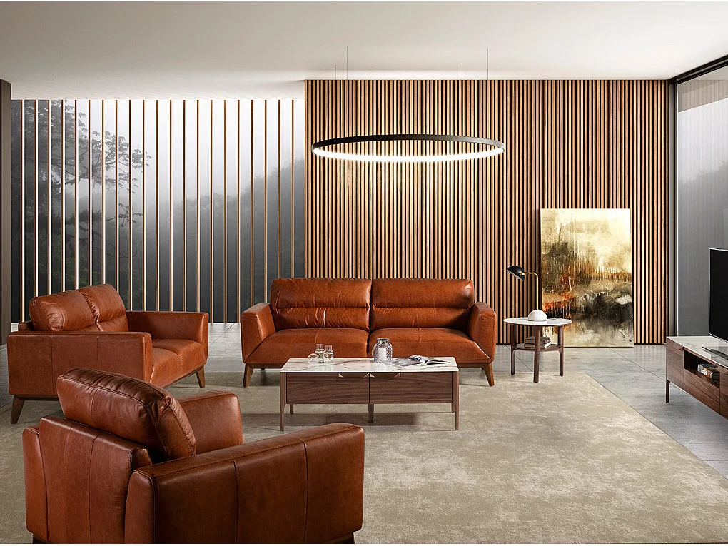 2-zitsbank in bruin leer 6046 ANGEL CERDA