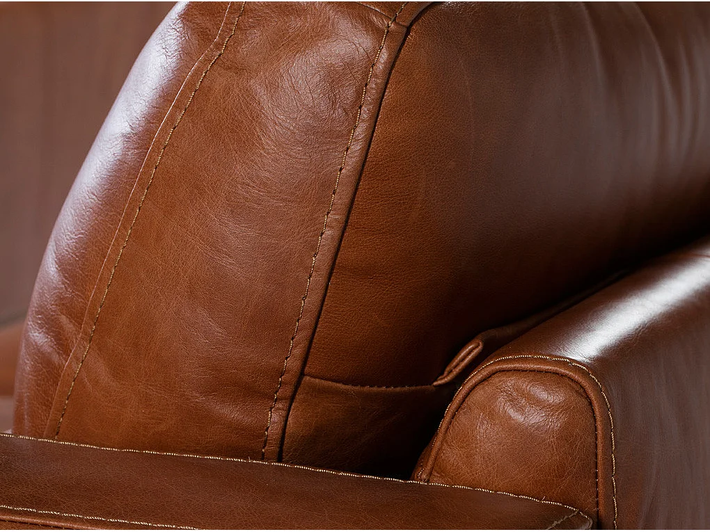 2-zitsbank in bruin leer 6046 ANGEL CERDA