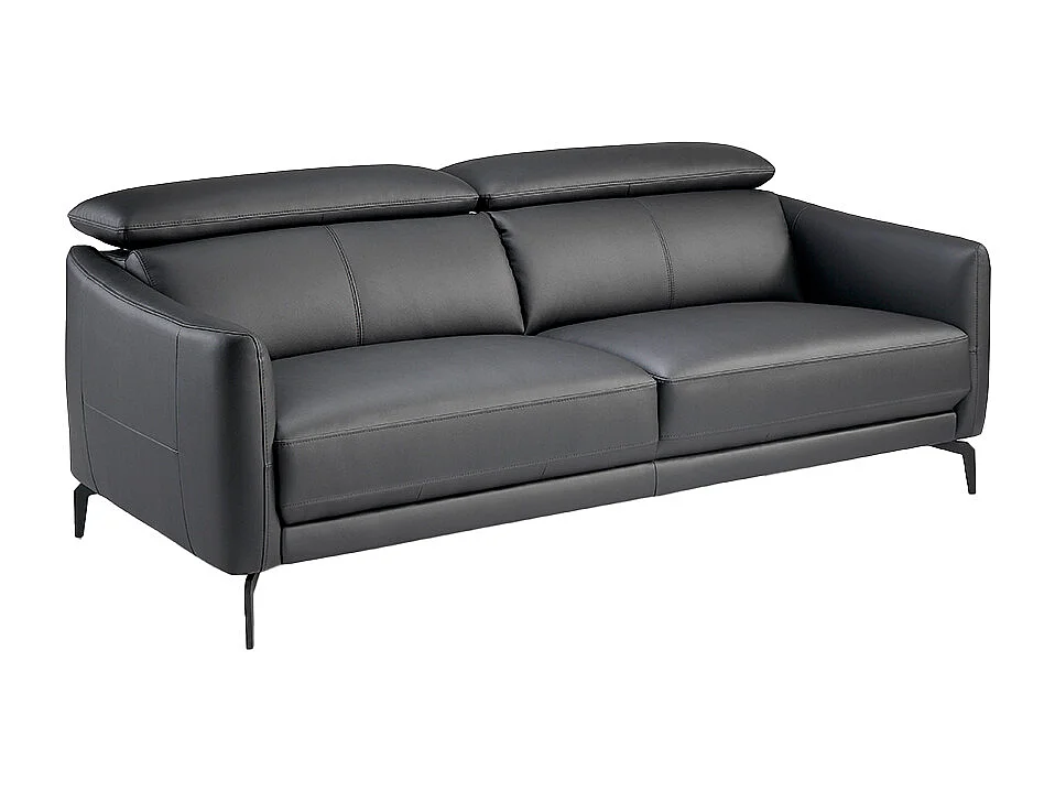 Sitzer Sofa aus schwarzem Rindsleder  6059 ANGEL CERDA