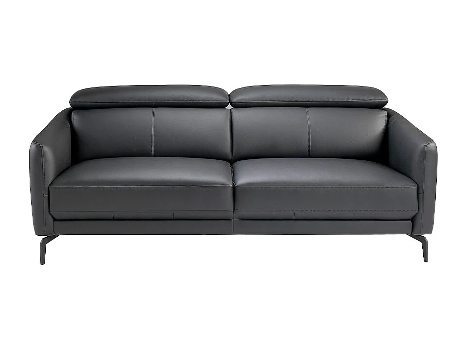 Sitzer Sofa aus schwarzem Rindsleder  6059 ANGEL CERDA