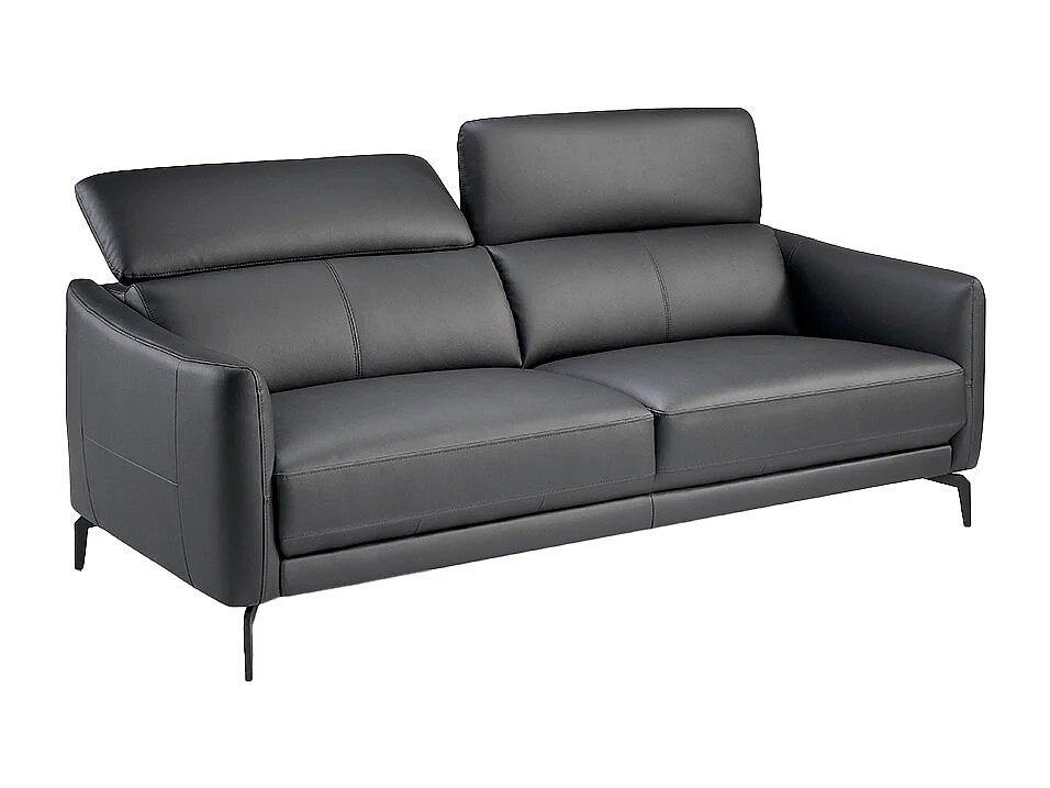 Sitzer Sofa aus schwarzem Rindsleder  6059 ANGEL CERDA