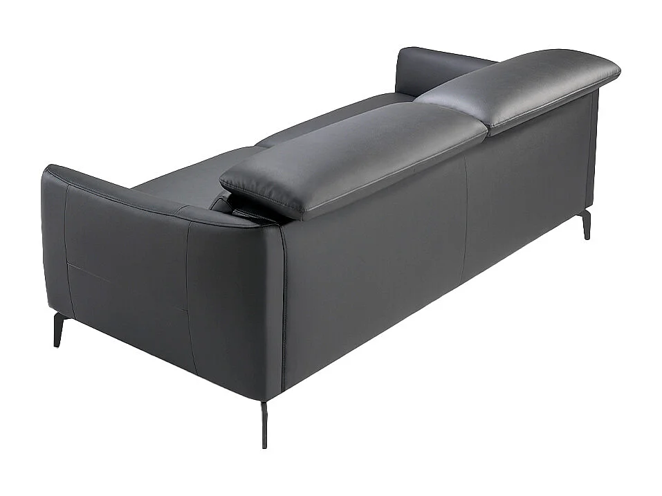 Sitzer Sofa aus schwarzem Rindsleder  6059 ANGEL CERDA