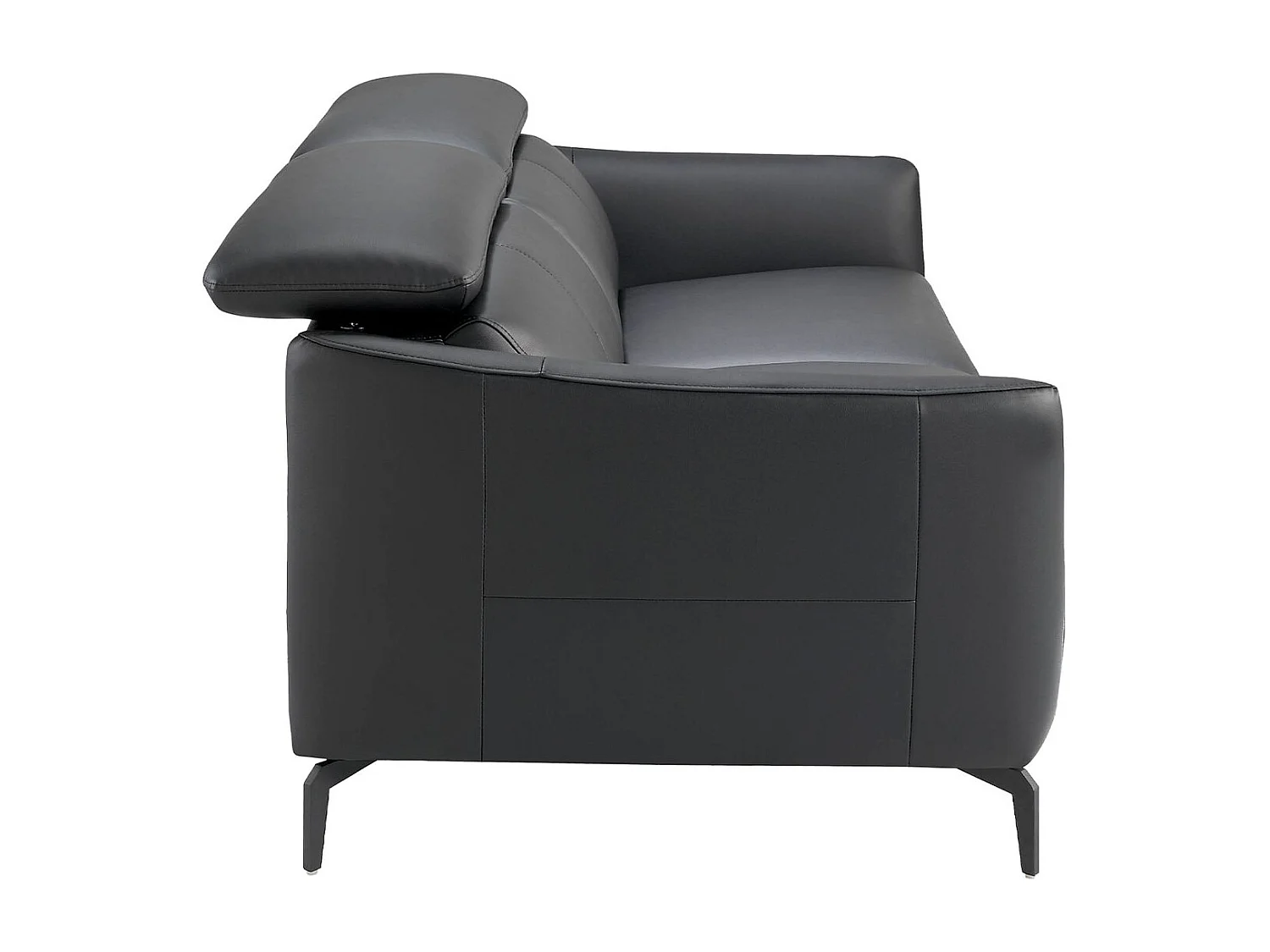 Canapé 3 places en cuir noir 6059 ANGEL CERDA