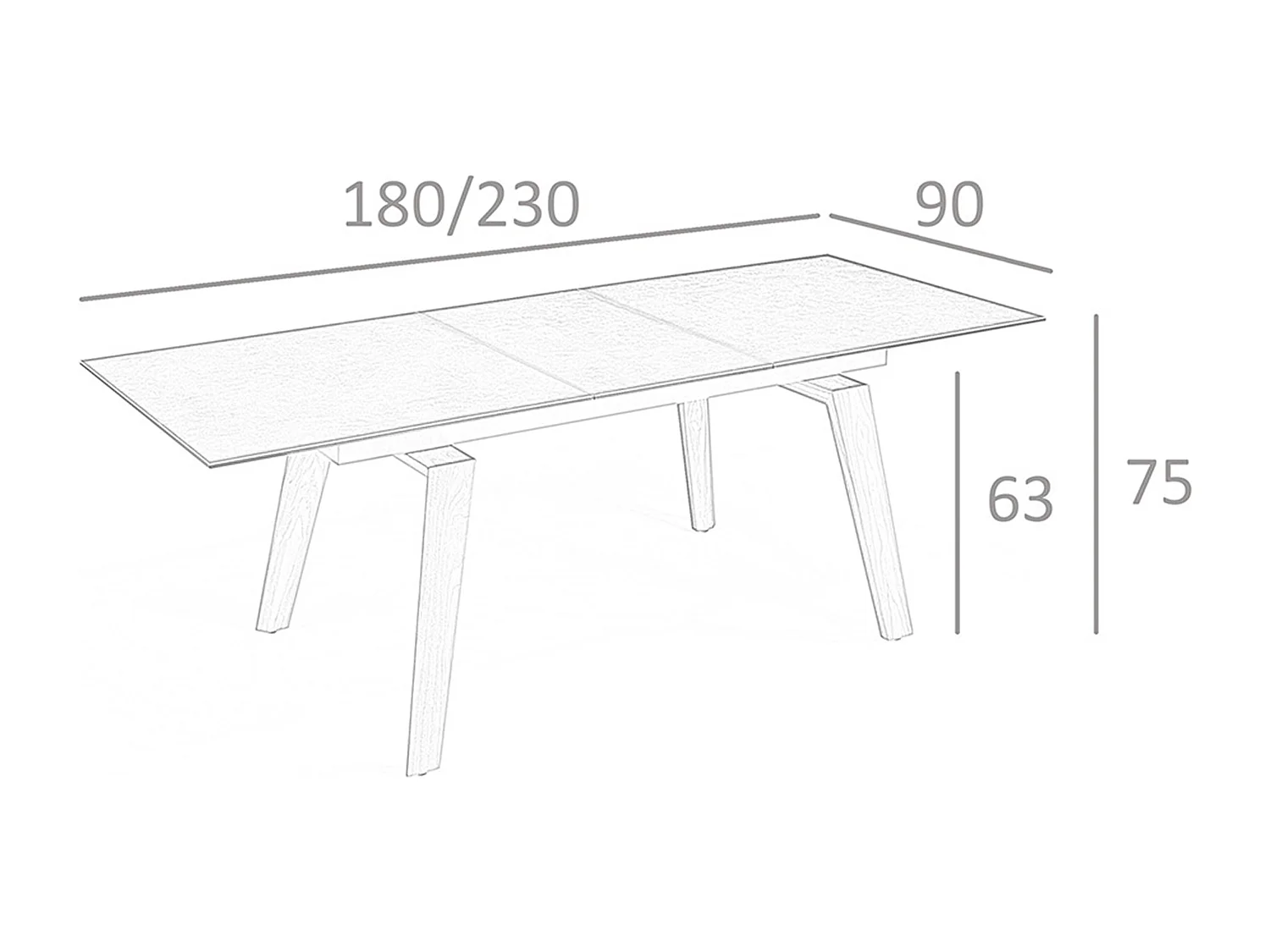Table à manger extensible en porcelaine 1026 ANGEL CERDA