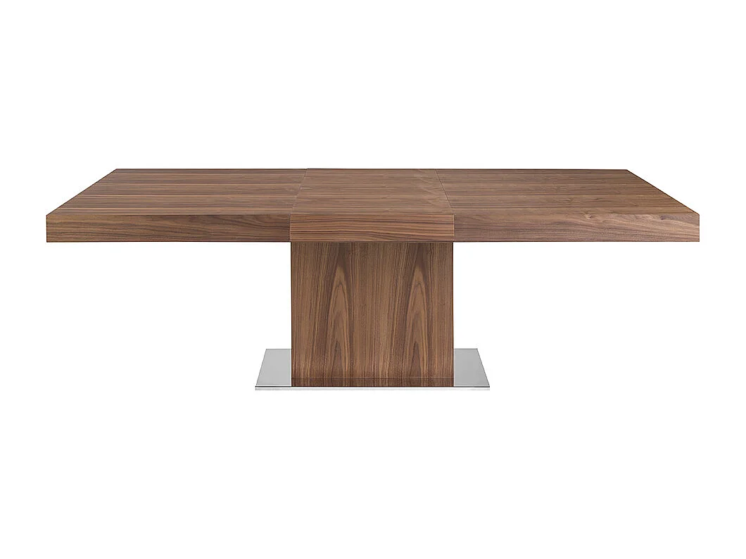 Mesa de jantar extensível em madeira folheada a nogueira  1015