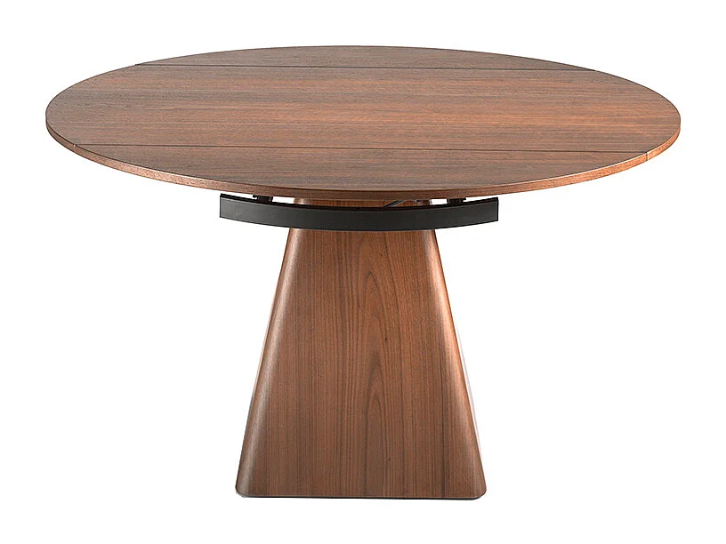 Mesa comedor redonda extensible nogal  1081 ANGEL CERDA